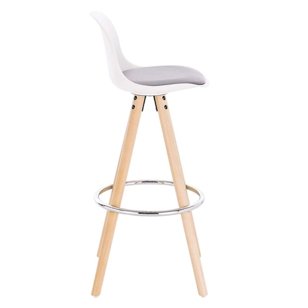 Rootz Barpall - Frukostpall - Kökspall - Imiterat läder - 38,5 cm x 33 cm x 96,5 cm - Förkromat fotstöd - Ergonomisk design