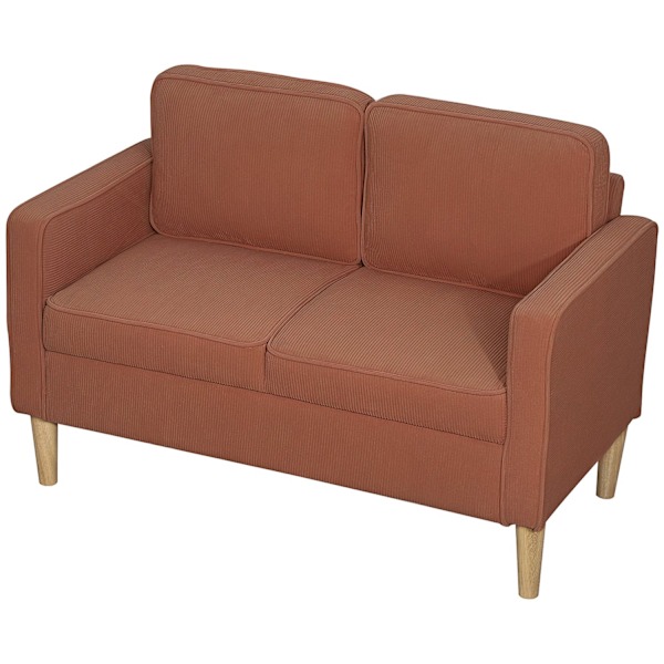 Rootz Two Seater Sofa - Mini Couch - Loveseat - Storage Race Efficiency - 117 x 63 x 79 cm lyserød