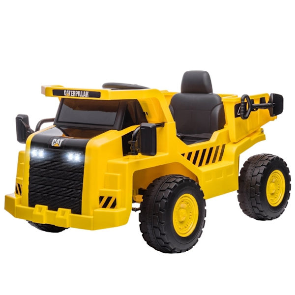 Rootz elektrisk kørende gravemaskine - Caterpillar hjullæsser - Fjernbetjent lastbil - Ægte lydeffekter - Forlygter - 110 cm x 70,5 cm x 61,5 cm
