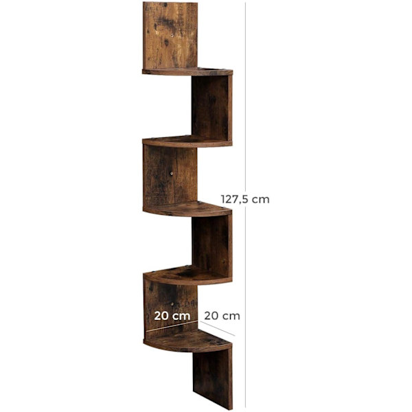 Rootz kirjahylly, 5 tasoa - 127,5 cm arkistokaappi - Kaappi - kirjahyllyt teolliset