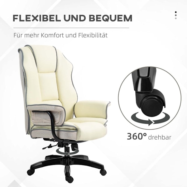 Rootz Ergonomic Office Chair - Computerstol - Executive Chair - Maksimal komfort - 76cm x 80cm x 118-124cm