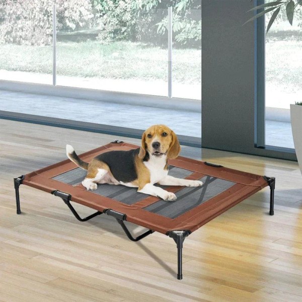 Rootz Dog Bed - Dog Lounger - Cat Bed - Pet Bed - Outdoor Dog Lounger - Outdoor Dog Bed - Brown - 122 X 92 X 23cm