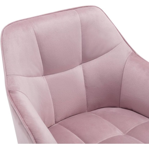 Rootz Velvet Kontorstol - Skrivebordsstol - Drejestol - Ergonomisk design - Justerbar højde - 61cm x 90cm x 56cm