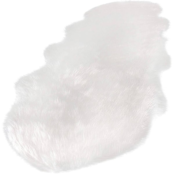 Rootz Faux Fur Area matto - Pehmeä matto - Shag matto - Lämpötilan tasapainotus - 60cm x 180cm - Polyesteri - Tummanharmaa/valkoinen