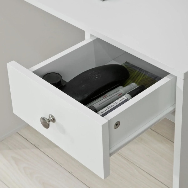 Rootz- Hjemmekontor Bordskrivebord- Computerbord Computerarbejdsstation med opbevaringshylder