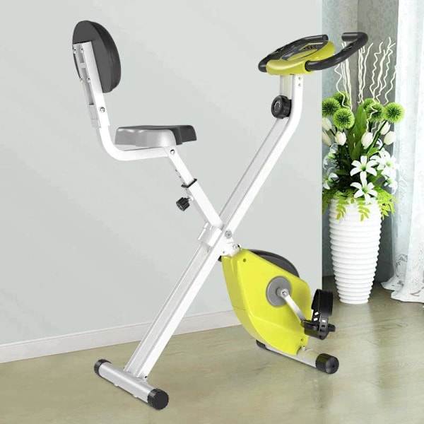 Rootz Manuel Cykeltræner - Motionscykel - Magnetisk træning Xbike - Trænings Xbike - Gul/Hvid - 43 x 97 x 109 cm
