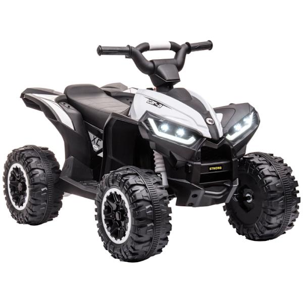 Rootzin lasten mönkijän sähköauto - Lasten sähkömönkijä - Ajo-ajoneuvo - Ergonominen istuin - LED-ajovalot - 83 cm x 53 cm x 55,5 cm - Musta + valkoin