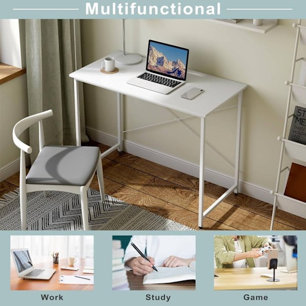 Rootz computerbord - kontorbord - studiebord - rummelig bordplade - 100 cm x 75 cm x 50 cm - E1 træmateriale - stabil struktur