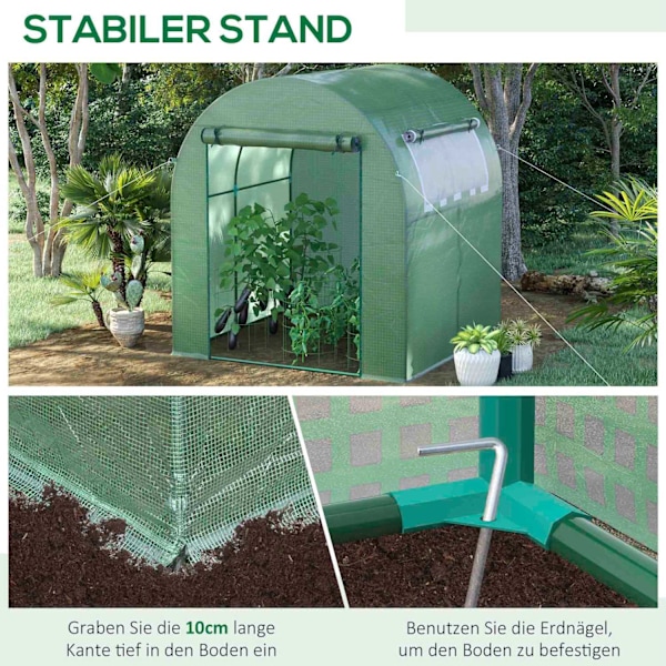 Rootz Portable Greenhouse - Plant House - Cold Frame - Pidennys kasvukausi - 180 cm x 180cm x 200 cm