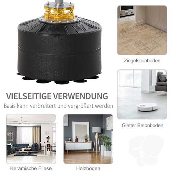 Rootz Boksesæk Base Fritstående - Sort - Stål, Pu, Hdpe - cm x cm x 66, 92 cm