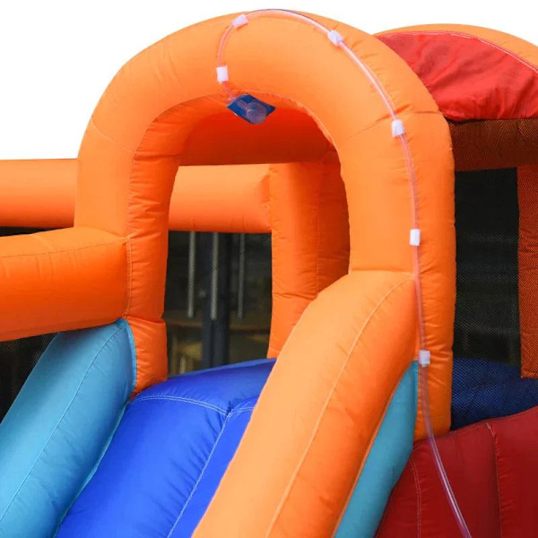 Rootz Hoppeborg - Oppustelig Hoppeborg - Kids Hoppeborg - Lapper og fikseringsmateriale - I 3-8 år - Flerfarvet - 350 cm x 250 cm x 185 cm
