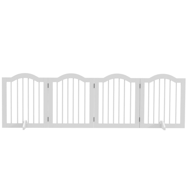 Rootz Pet Dog Barrier - Puinen koiran portti - Aita - Massiivipuu - MDF - Säädettävä - 203,5 cm x 29,5 cm x 61 cm