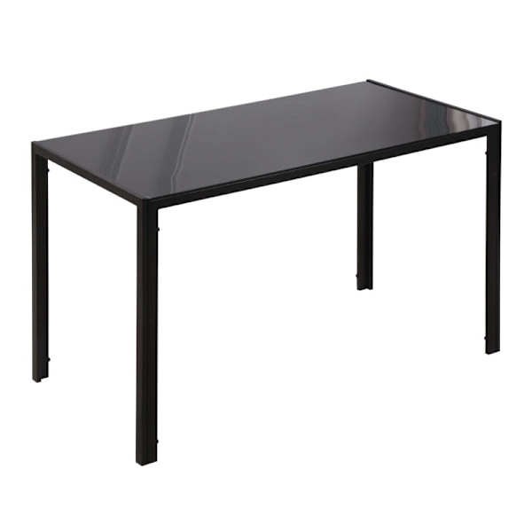 Rootz Matbord - Köksbord - Modernt matbord - Skiva i härdat glas - Hållbara metallben - 120cm x 60cm x 75cm - Svart