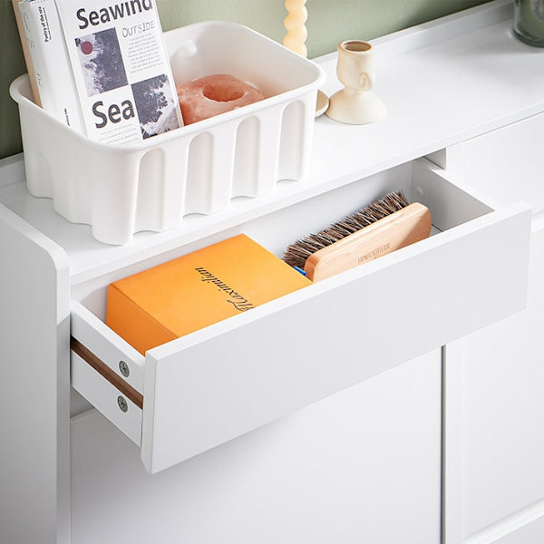 Rootz Skoförvaringsenhet - Skoorganisator - Entréskåp - Utrymmesbesparande design - MDF-material - 98x95x19cm