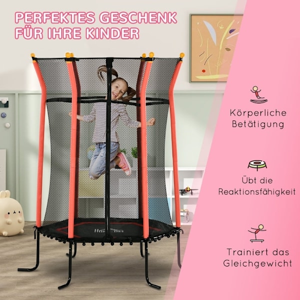 Rootz studsmatta för barn - Inomhusstudsmatta för barn - Säker studsmatta - Fun & Balance Training - Ø163,5 x 190H cm