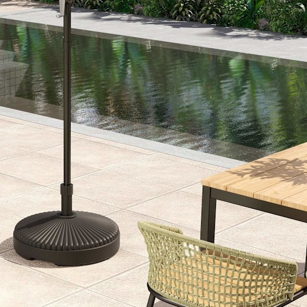 Rootz Fillable Parasol Base - Paraply Stand - Rampant Base - Secure Stability - Ø55 X 30H cm