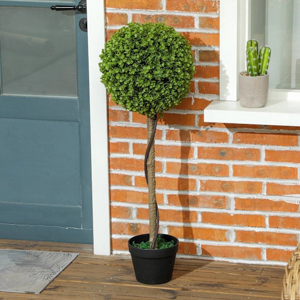 Rootzin keinotekoiset eukalyptuspuun sarja 2 - faux -kasvit - koristeelliset puut - helppo hoito - 90 cm
