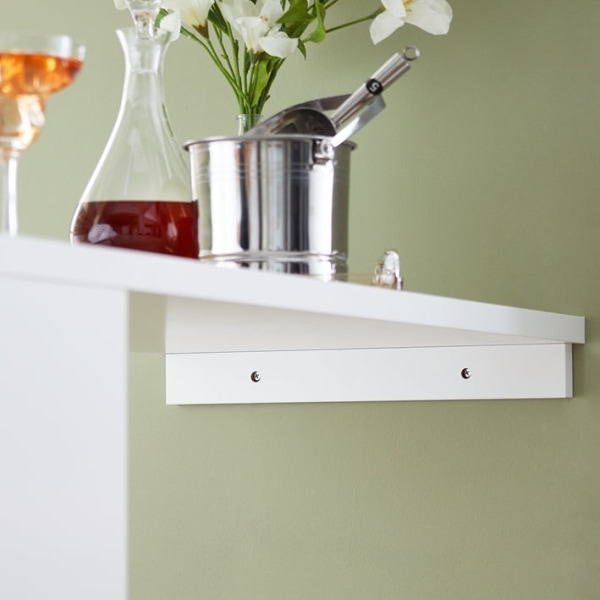 Rootz justerbart barbord - Matbord - Väggmonterat bord - MDF-konstruktion - Utrymmesbesparande design - Justerbar höjd - Enkel montering - Vit - 110cm