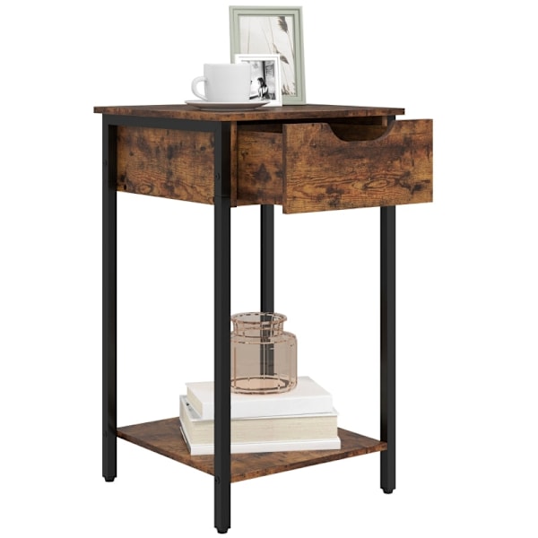 Rootz Sidebord - Sengebord - Plantestativ - Industriel Charm - 40L x 40W x 68H cm