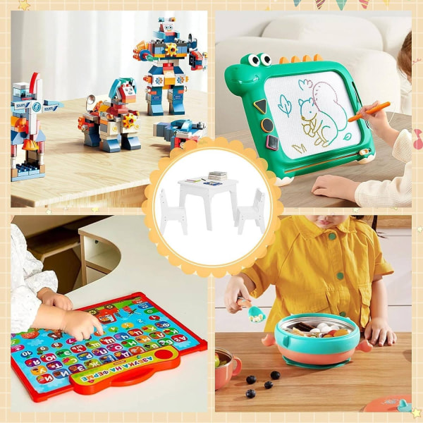 Rootz børnebord og stolesæt - Aktivitetsbord - Studiebord til børn - Indbygget opbevaring - Multifunktionsbordplade - Sikker & Ergonomisk - Holdbar ko