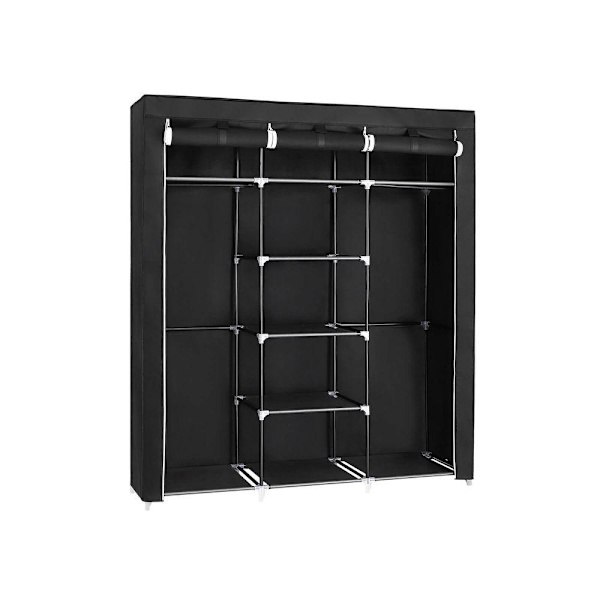 Rootz - XXL Canvas Garderobe - Garderobe - Opbevaringsskab - Sammenfoldeligt garderobeskab
