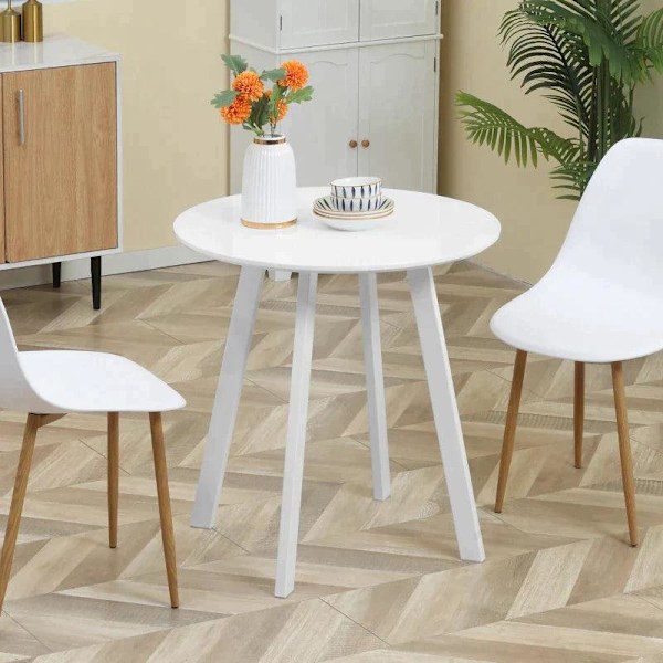 Rootz Matbord - Köksbord - För 2 personer - Högblank yta - Med bordsfötter - Vit - 72 x 72 x 75cm