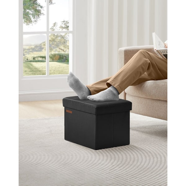 Rootz Seat Chest - Förvaring Ottoman - Fotpall - Multifunktionell - 31cm x 41cm x 31cm - Snygg design - PU/MDF/Foam - 2,1kg