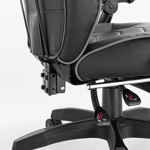 Rootz Ultimate Gaming Chair - Ergonomisk kontorsstol - Justerbar datorstol - Högdensitetsskumstöd - Justerbar höjd 121cm-128cm - Sits 56cm x 46cm - Ry
