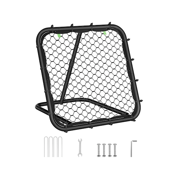 Rootz fotbollsmålset - Fotbollsnät - Bärbart mål - Galvaniserat stål - Lättvikt - Enkel montering - Bläcksvart - 78,5 cm x 84,5 cm x (55-78,5 cm)