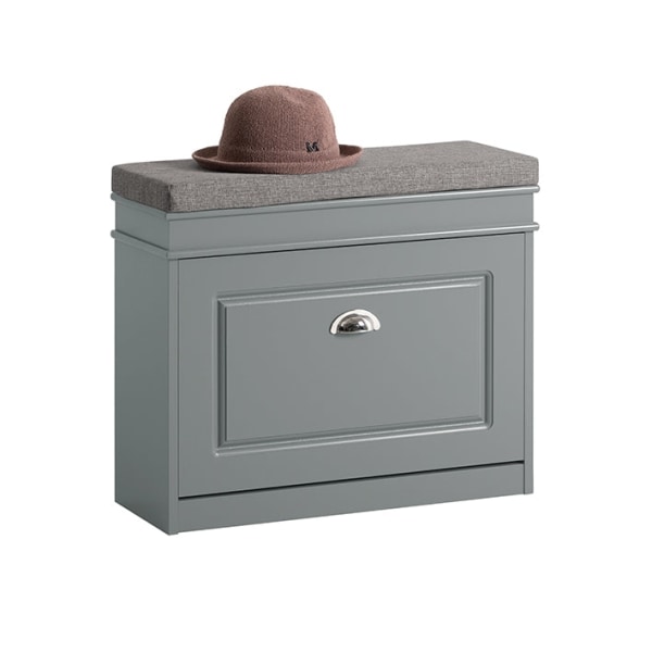 Rootz Skoskåpsbänk - Skotips - Skolåda - Mångsidig förvaring - Bekväma sittplatser - Enkel montering - Ljusgrå MDF - 61cm x 51cm x 24cm