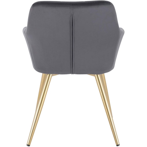 Rootz Velvet -ruokailutuolit - Tyylikkäät istuimet - Mukavat tuolit - Suuritiheyksinen vaahto - Tikattu sametti - Tukeva metallirunko - 43 cm x 55 cm