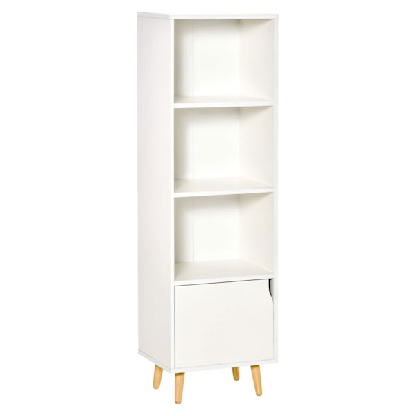 Rootzin kirjahylly hylly - säilytyssarake - 4 tason järjestäjä - pohjoismainen coziness - 40w x 30d x 129,5h cm