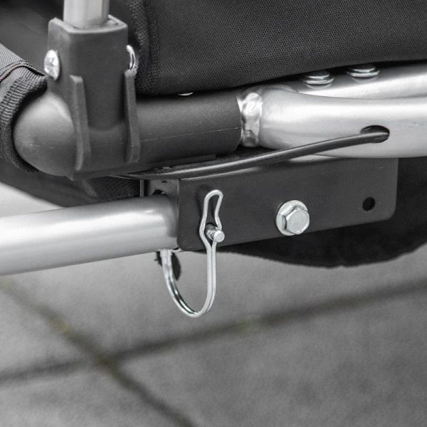 Rootz Cykelvagn för barn - 2 i 1 barnvagn - Cykelsläp för barn - 2-sits transporthållare - Med dragkoppling - Röd/Svart - 142 x 75 x 101 cm