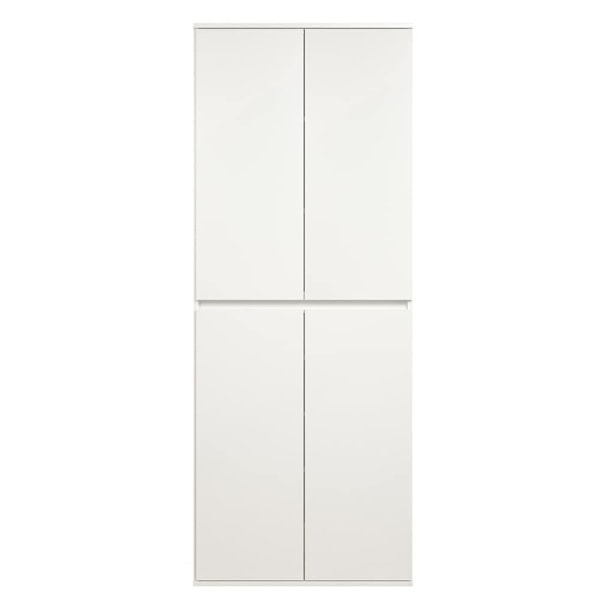 Rootz Multi-purpose Wardrobe - Storage Cabinet - Clothes Organizer - Modern Closet - Spacious Cupboard - Household Unit - White - 74 x 191 x 34 cm