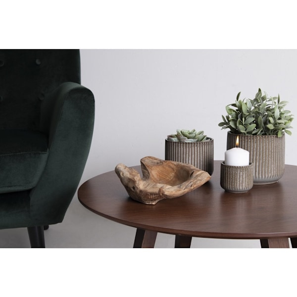 Rootz Rio Bowl - Handmade Teak Bowl - Organisk form - Unik design - Naturlig skönhet - Ø20x8 cm