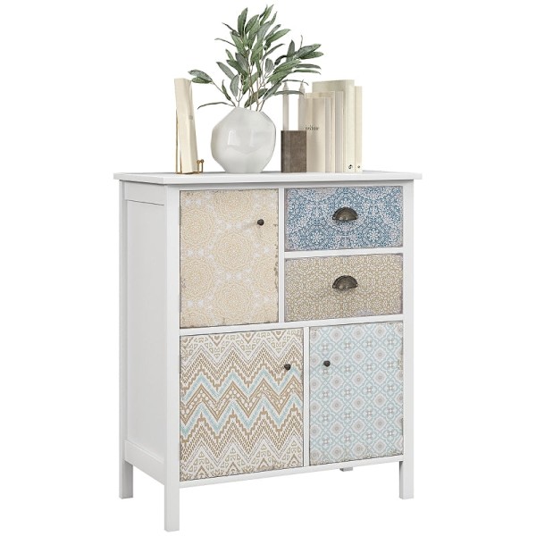 Rootz Shabby Chic skänk - Vintage byrå - Förvaringsskåp - Elegant design - Gott om förvaring - Robust konstruktion - 34D x 68W x 80H cm