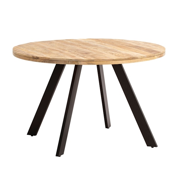 Rootz Round Dining Bord - Moderne spisebord - Natural Wood Grain Table - Håndlavet unikt design - 120 cm x 120 cm x 76 cm