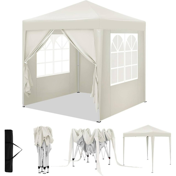 Rootz Outdoor Gazebo - Trädgårdstak - Solskydd - Rostskyddad - UV-skydd - 2m x 2m x 2,4m
