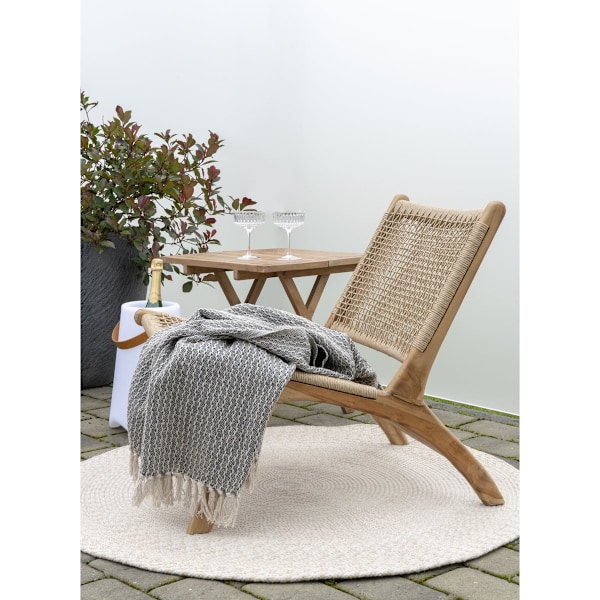 Rootz Menorca -pyöreä matto - pyöreä matto - ympäristöystävällinen lattiapäällyste - kestävä lemmikki - Ø120cm