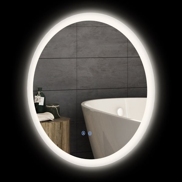 Rootz LED badrumsspegel - Väggmonterad sminkspegel - Justerbar ljusstyrka - Minnesfunktion - Immskydd - IP44 - 60cm x 3cm