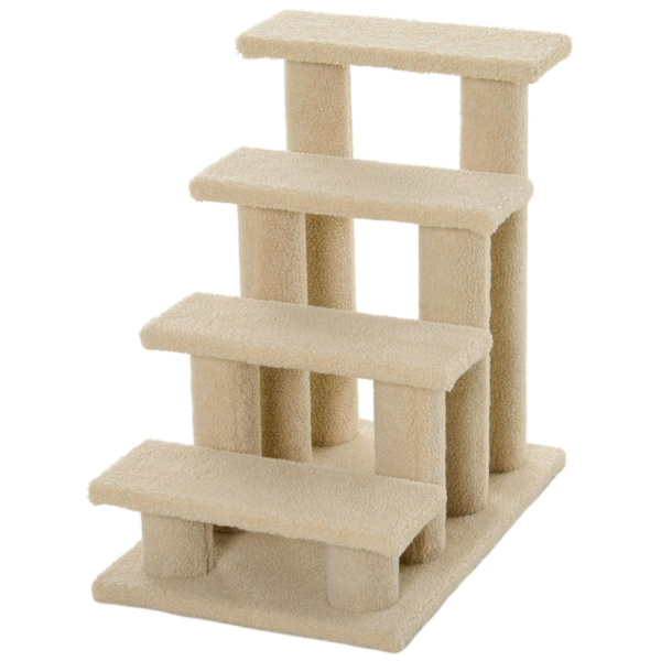 Rootz djurtrappa - Beige - Spånskiva, plysch - 25 cm x 16,92 cm x 23,62 cm