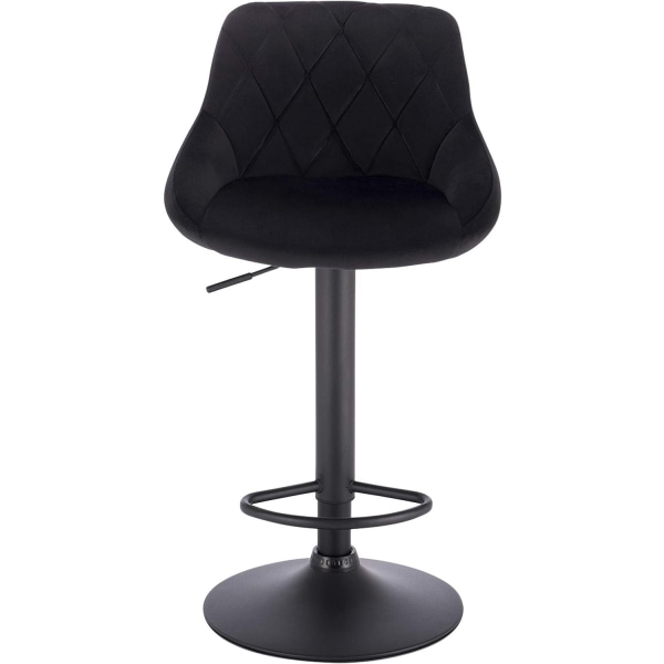 Rootz 2 baarijakkaran setti - Velvet-tasotuolit - Säädettävät ja kääntyvät jakkarat - Mukavat, vakaat, kestävät - 35cm x 38cm Istuin, Korkeus 60cm-82c