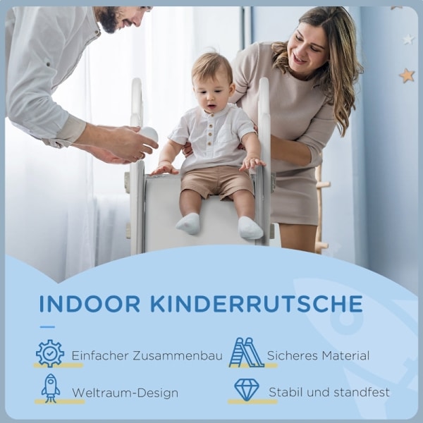 Rootz Rutsjebane til børn - Rutsjebane til børn - Rutsjebane til småbørn - Ekstra sikkert design - Holdbart plastik - Fantasifuldt raketdesign - 157 c