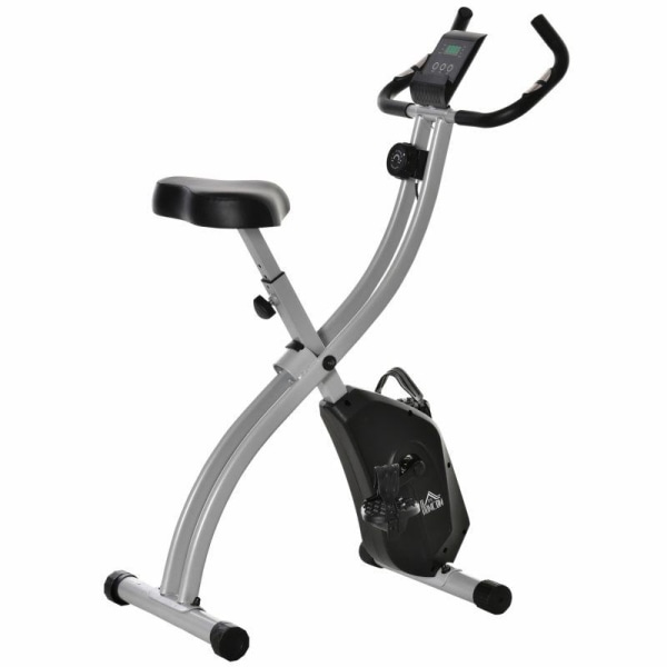 Rootz Home Trainer Motionscykel - Cykeltræner med 8 niveauer - Justerbar magnetisk modstand - Foldbar fitnesscykel - LCD træningscomputer - Håndpulsse