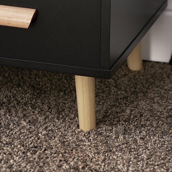 Rootz Sängbord - Sidobord - Telefonbord - Modern Charm - Enkel montering - Kompakt design - 48cm x 60cm x 40cm - Svart FBT95-SCH