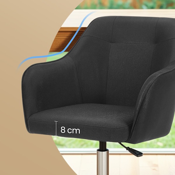 Rootz justerbar kontorsstol - Swivel Chair - Deskstol - Optimal komfort - 65 x 69 x (83-93) cm