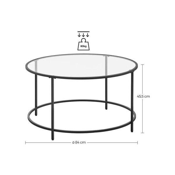 Rootz-sohvapöytä - Pyöreä sohvapöytä - Pyöreä sohvapöytä - Lasit