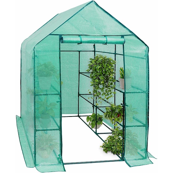 Rootz Folieväxthus - Trädgårdsväxthus - Växtskydd - Optimal klimatkontroll - Hållbar konstruktion - Enkel montering - 143cm x 143cm x 195cm