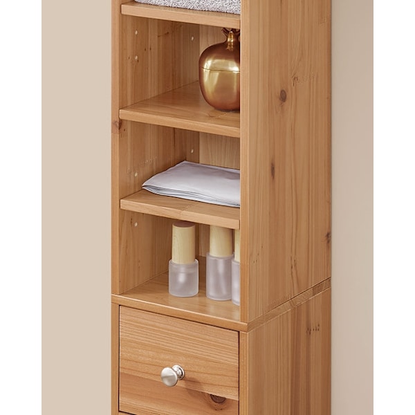 Rootz Cedar Badeværelsets kabinet - Tall Storage Unit - Rumbesparende arrangør - Miljøvenlig Cedar - 20x180x20cm