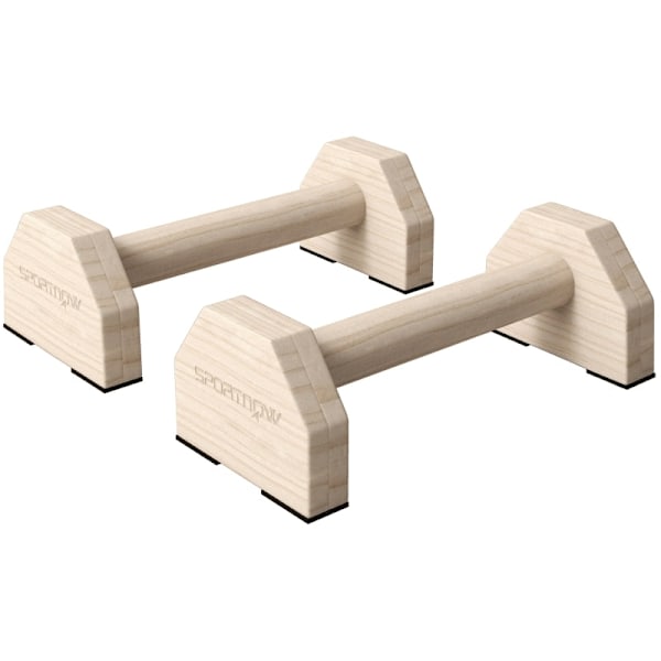 Rootz bøgetræ Push-Up-stænger - Træningshåndtag - Træningsgreb - Støtter op til 120 kg - 30 cm x 13 cm x 10 cm